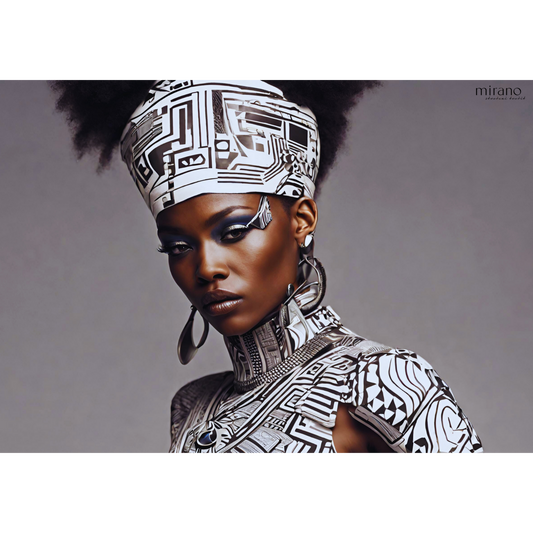 Modelka a africké vzory