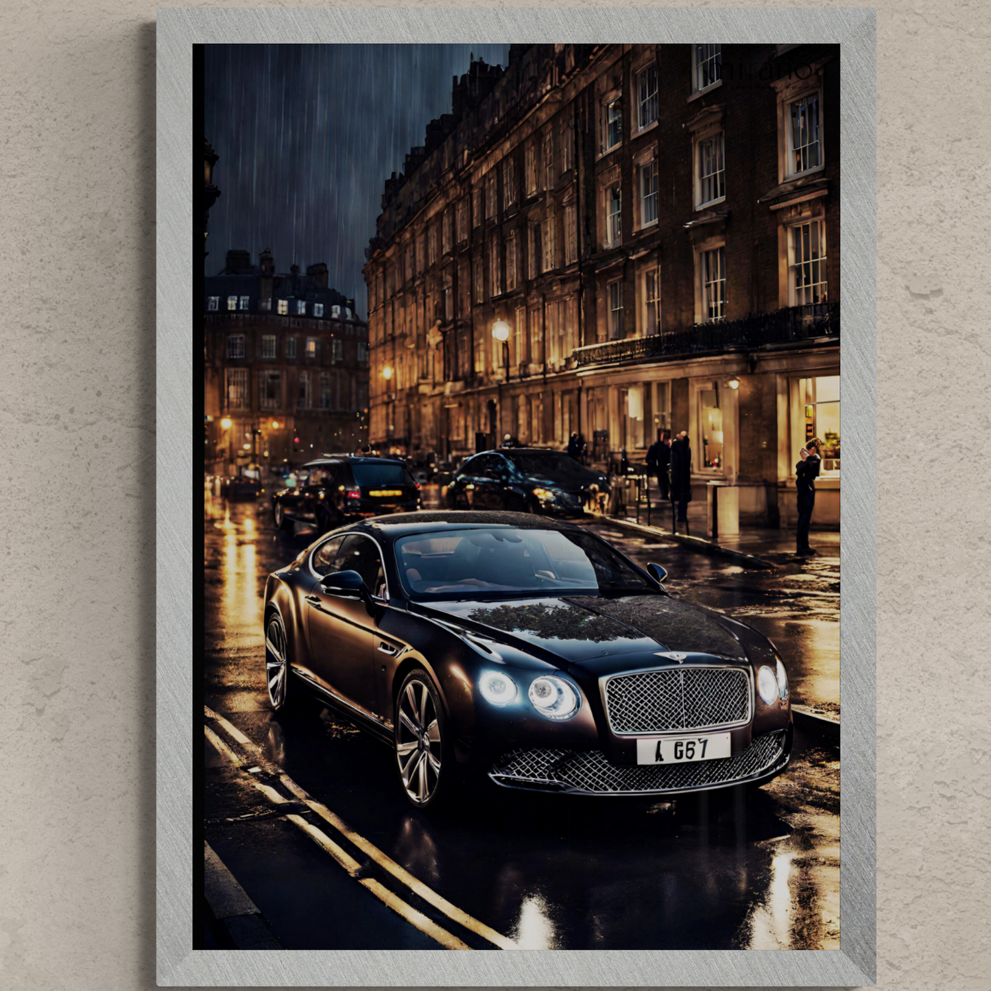 Bentley v dešti